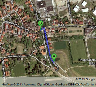 Googlemaps - Karte mit Fussweg