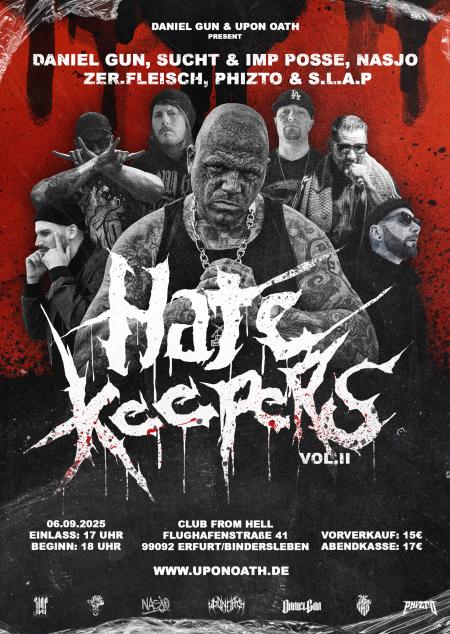Flyer von Termin "Hate Keepers Vol.II"