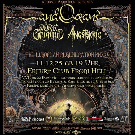 Flyer von Termin "...And Oceans + Mörk Gryning + Angstskrig"