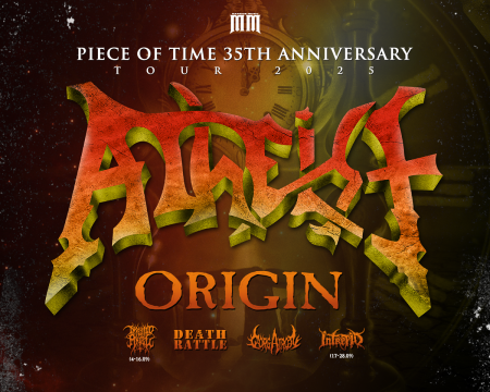 Flyer von Termin "Atheist + Origin + Gorgatron + Death Rattle + Intrepid"