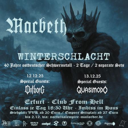 Flyer von Termin "Ausverkauft! Macbeth - 40 Jahre Schwermetall - Tag 2"
