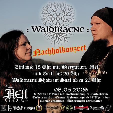 Flyer von Termin " nochmals verlegt!!!!! auf 8.Mai! Waldtraene"