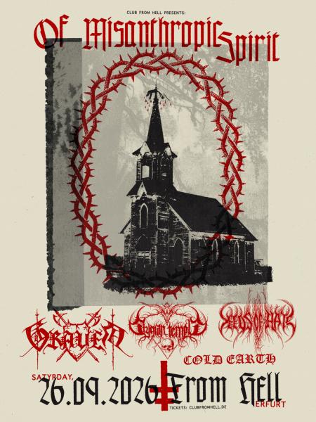 Flyer von Termin "Graven, Cold Earth, Seeds of Hate, Stygian Temple"