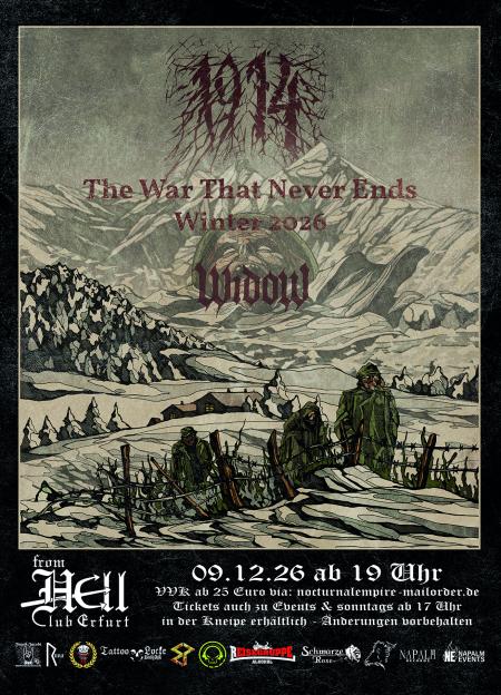 Flyer von Termin "1914 + Widow"