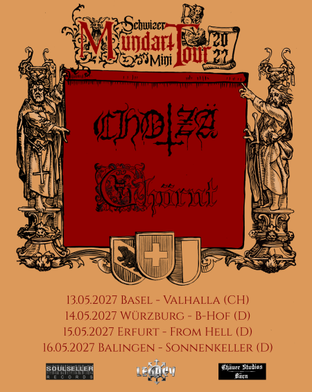 Flyer von Termin "Chotzä + Ghörnt + Thronecult"