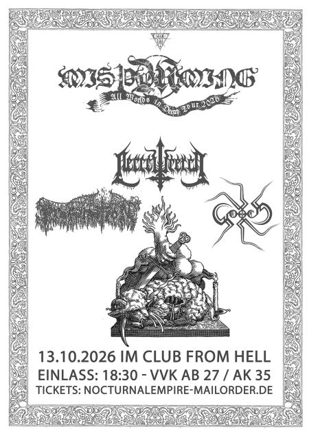 Flyer von Termin "Misthyrming + Necrowretch + Profanation + Gorrch - Abendkasse vorhanden!"