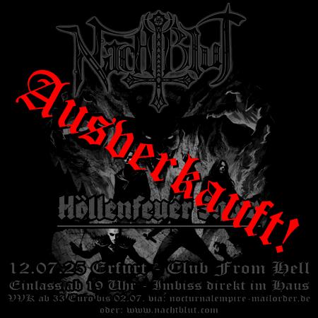 !!!Ausverkauft!!! - Flyer von Termin Nachtblut - Höllenfeuer Show
